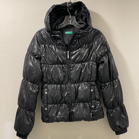 UNITED COLORS OF BENETTON Girls Hood Puffer Down Jacket